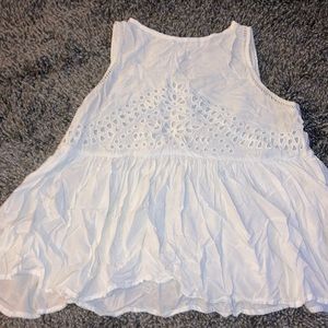 Target White Flowy Tank